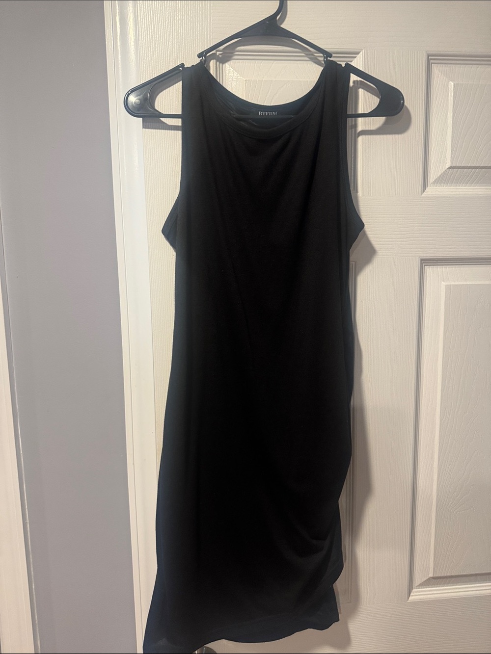 Classic Black Midi Tank Dress - Women